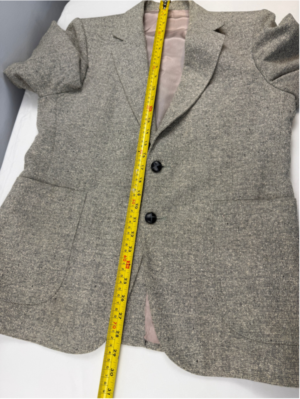 Vintage Beaconhill Gray Tweed Sport Coat Blazer Men Size 40R - Picture 13 of 13